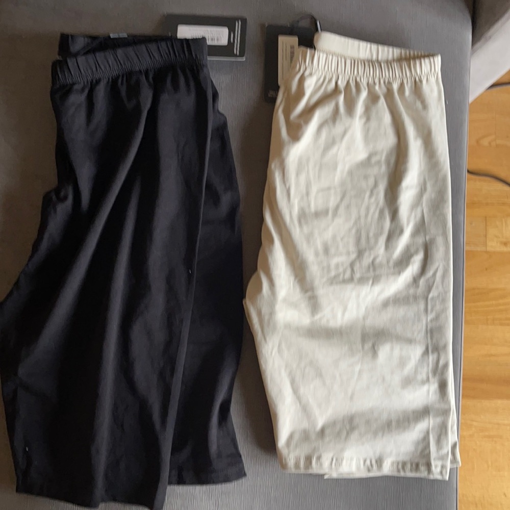 Tan biker shorts